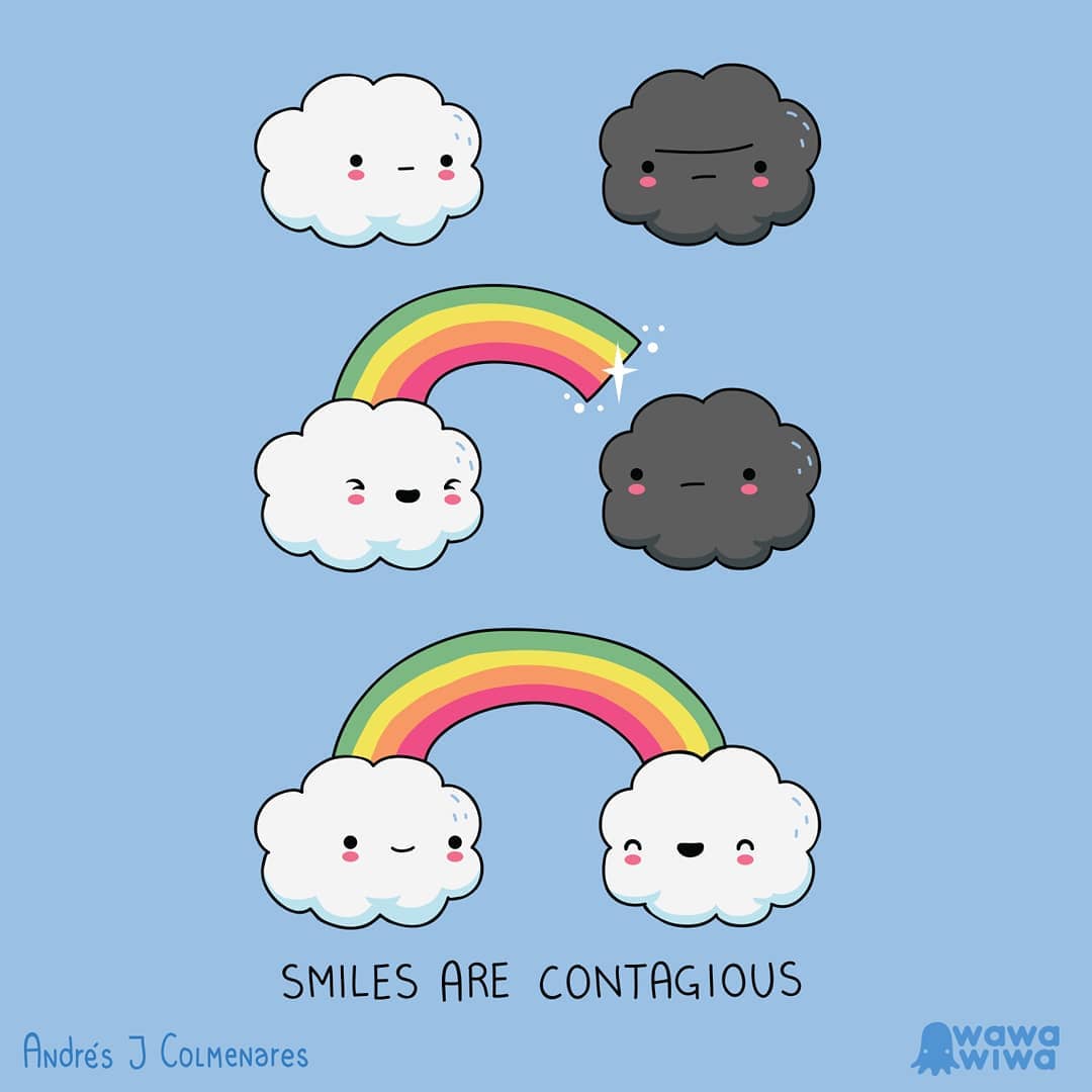 comic about a cloud giving rain to a plant
