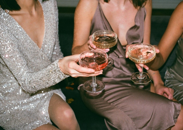 ladies drinking wine