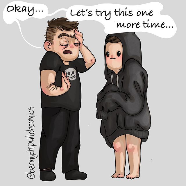 comics of a man talking to his girlfriend for wearing his hoodie